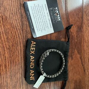 NWT Alex and Ani Gypsy 66 Bracelet -Rafaelian Silver Finish